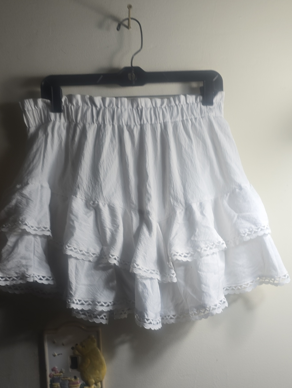 White Tiered Ruffle Skirt